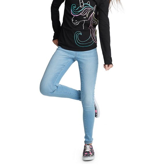 Bundle of SO Girls Pull on Blue Light Wash and Blue Medium Wash jeggings size 14 - Picture 2 of 11